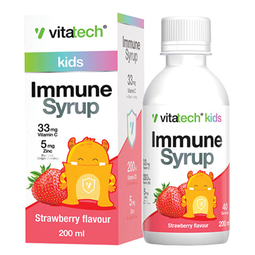 VITATECH KIDS IMMUNE SYR STRWBRY 200ML